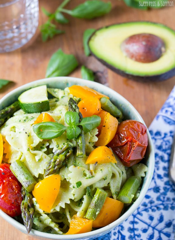 Avocado Pesto Pasta Salad