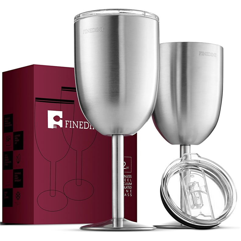 FineDine Premium Grade Stainless Steel Wine Glasses