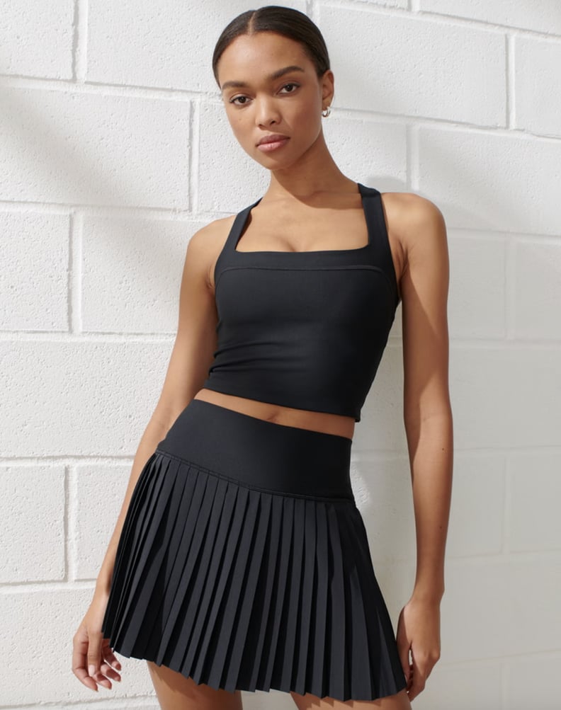 Abercrombie Black Pleated Tennis Skirt