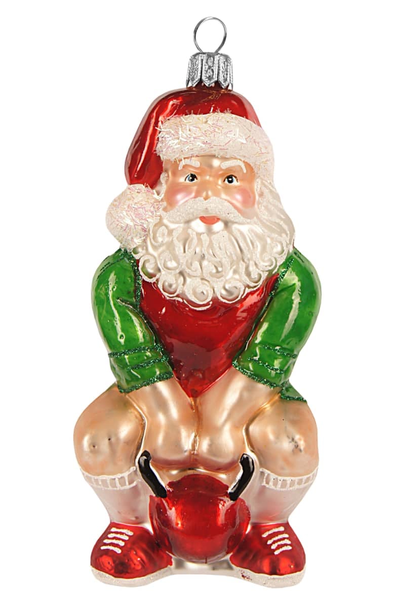 Nordstrom at Home Kettlebell Santa Ornament