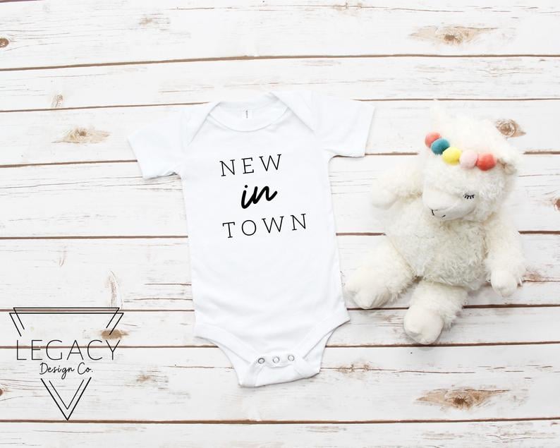 "New in Town" Baby Onesie