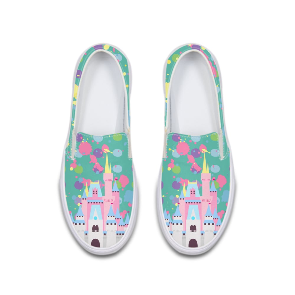 Art Disneyland Castle Deluxe Canvas Shoe