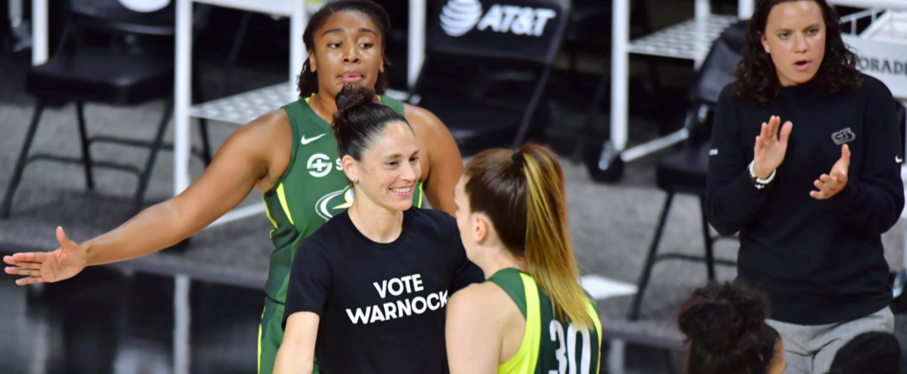 WNBA Players Are Wearing "Vote Warnock" Shirts to Take a Stand For Black Lives Matter