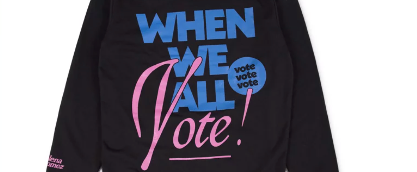 Want Cute Voting Merch Designed by Selena Gomez, Marc Jacobs, and Virgil Abloh? Come and Get It