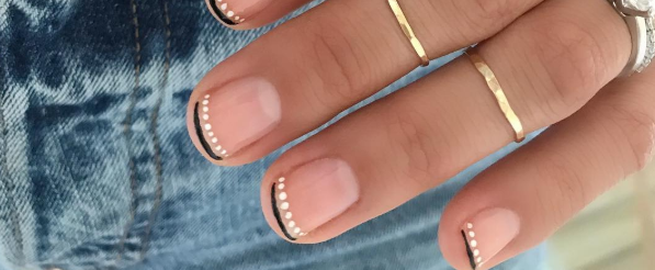 "French Moon" Nail Art Is the Dark New Twist on the Classic French Manicure