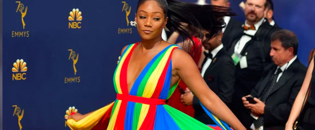 Tiffany Haddish Brought the Rainbow to the Red Carpet For This Sweet Tribute