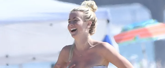 Julianne Hough Gives the Sun a Run For Its Money During Her Sporty Beach Day