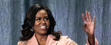 Michelle Obama Just Wore a Crystal-Encrusted Pink Suit, So Excuse Me While I Freak Out