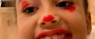 Kim Kardashian's Precious Couch Was Not Safe From North West's Pennywise Makeup Adventure