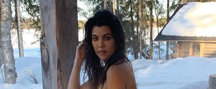 Kourtney Kardashian's About to Melt All the Snow Behind Her in This Sizzling Bikini